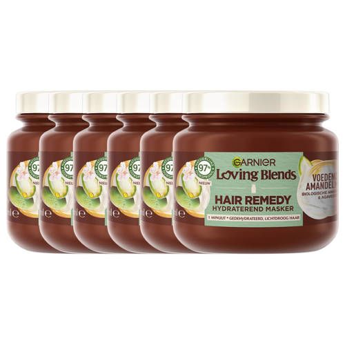 Garnier Loving Blends Voedende Amandelmelk haarmasker - 340 ml - 6 stuks - voordeelverpakking