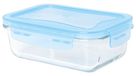 Excelsa Freshness container, rechthoekig, glas, blauw