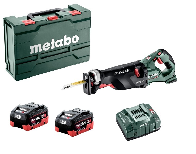 Metabo Metabo SSEP 18 LTX BL MVT 18V Li-ion Accu Reciprozaag Set (2x8.0Ah LiHD Accu) In Metabox