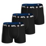 NFL Shield Logo 3-Pack 95% Cotton Boxers | Size L Black