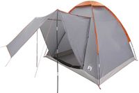 vidaXL Tunneltent 2-persoons Grijs/Oranje Polyester/Glasvezel