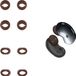 kwmobile dopjes voor oordoppen - geschikt voor Samsung Galaxy Buds Live - Set van 8 - Van silicone in bruin