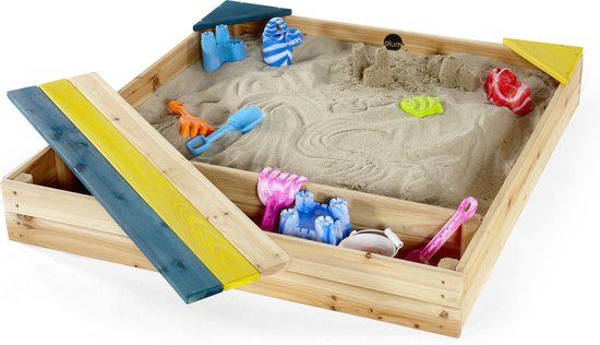 Plum Store-it Houten Zandbak - Met Deksel en Bodem - Houtkleurig