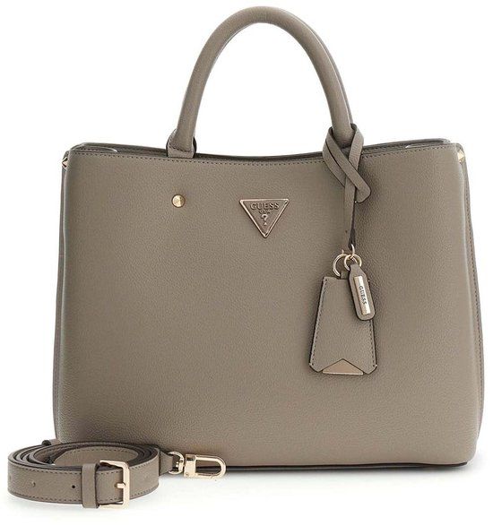 GUESS schoudertas Meridian II Girlfriend Satchel Dark Taupe