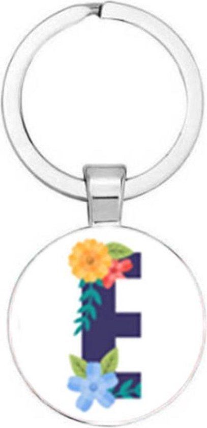 Akyol - Letter E Sleutelhanger - Unisex - Wit/Zwart