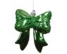 Decoris décoration de sapin - nœud papillon 9.8cm en plastique, couleur vert 1 pièce