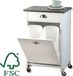 Kesper FSC® Mdf houten Keukentrolley - Met 2 Prullenbakken & 1 Schuiflade - Keukenkast - Bijzettafel - Keuken kast trolley - 50x37x79 Cm