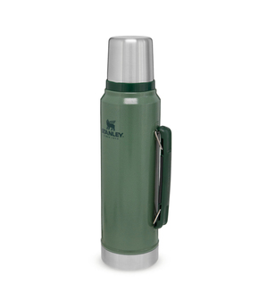 Stanley Classic Legendary Bottle 1L - Hammertone Green - Thermos Flask - 24 Hour Hot/Cold - Dishwasher Safe