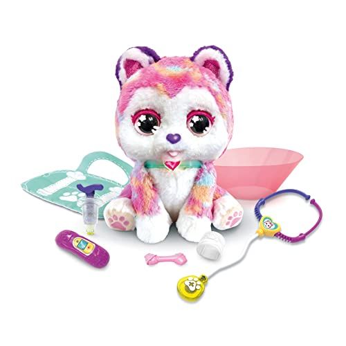 VTech dierenartsbezoekers, interactief pluche dier, speelgoed voor kinderen + 3 jaar, meer dan 100 combinaties van geluiden en bewegingen, ESP-versie (80-529722)