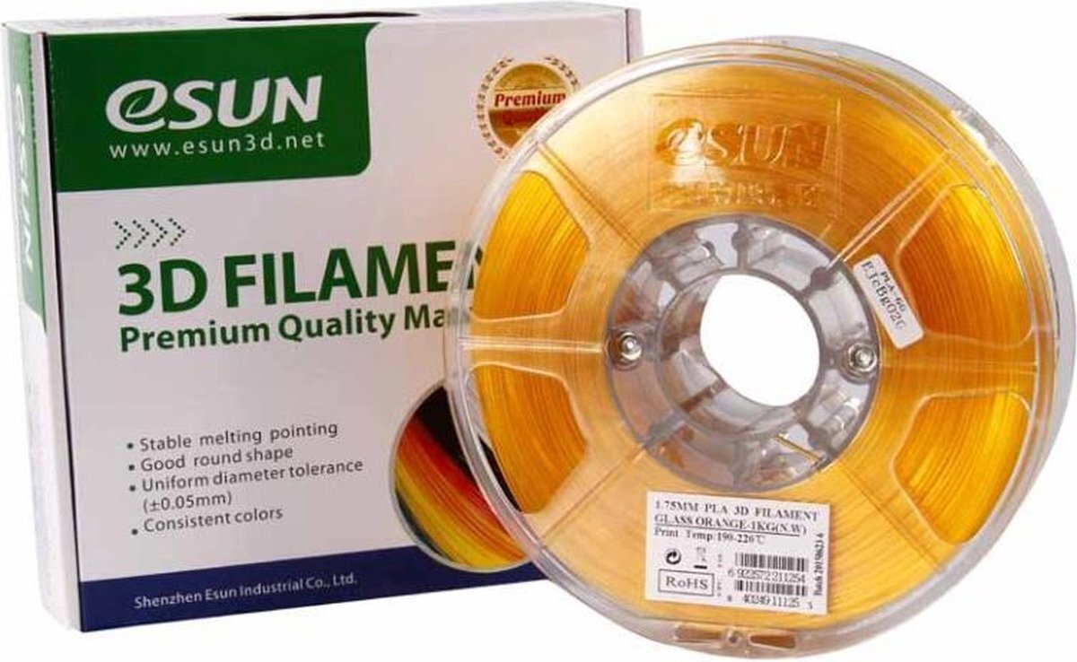 ESUN PLA filament 1,75 mm Glas Oranje 1 kg