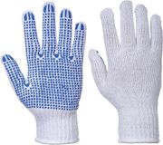 Portwest Klassieke Polka dot Handschoen - Wit/rood - L