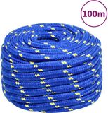 vidaXL Cordage de bateau - 20 mm - 100 m - polypropylène - bleu