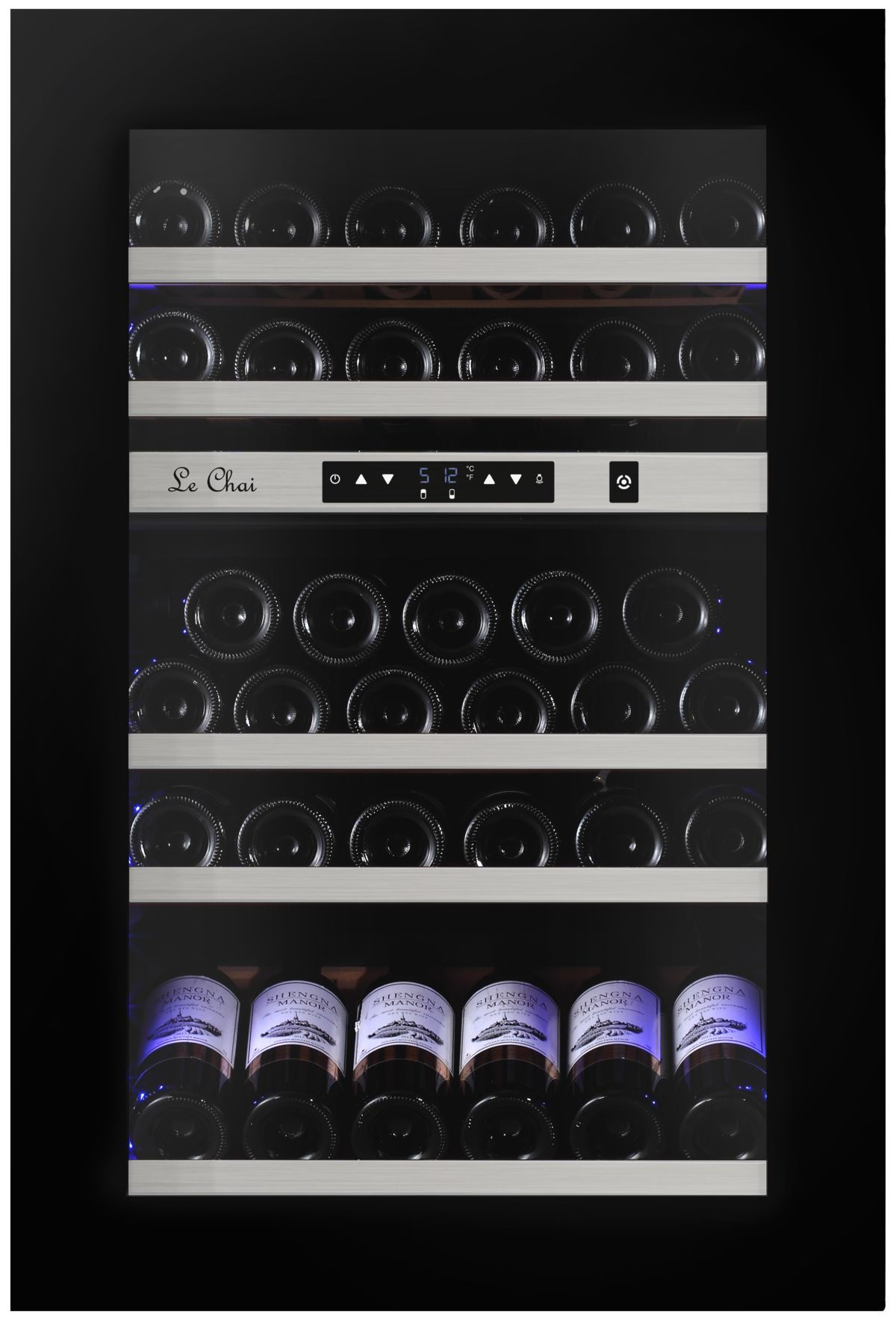 Le Chai LBN 460POV - Inbouw Wijnkoelkast - 46 Flessen - Zwart