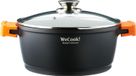 Casserole haute, 32 cm, convient à l'induction, avec revêtement antiadhésif, Quantanium, aluminium