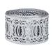 CraftyCrocodile Metalen lint voor decoratief handwerk: decoratieve zilverkleurige rand voor knutselen. 5 cm breed x 273 cm lang.