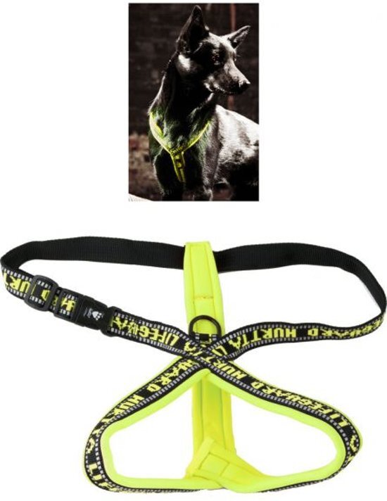 Hurtta y-harnas voor hond geel 120 cm