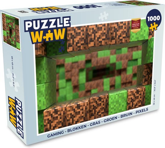 MuchoWow Puzzel Gaming - Blokken - Minecraft - Gamen - Kinderen - Legpuzzel - Puzzel 1000 stukjes volwassenen - Sinterklaas cadeautjes - Sinterklaas voor grote kinderen