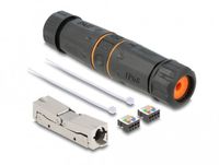 Delock Kabelconnector LSA naar LSA CAT6A IP68 waterdicht zwart