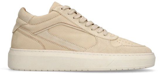 Manfield Beige Nubuck Sneakers Heren Maat 40