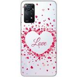 1001 coques Xiaomi Redmi Note 11 Pro Plus 5G Confettis de Coeurs Love Bedrukt Siliconen Hoesje