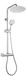 Colonne de douche - Thermostatique - Hauteur réglable Douche de tête douche pluie - 30 cm - Inox - Chrome