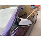 AUTO-STYLE Spiegelkappen compatibel met Volkswagen Golf VII 2012-2019 'A-Look' - Glanzend zwart - Set à 2 stuks