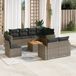 Prolenta Maison Exclusive - Tuinset voor in de tuin, 9-delig, met kussens, grijs, van polyrotan