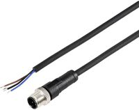 Tru Components TC-12833024 Sensor/actuator aansluitkabel M12 4-polig recht 5 m zwart