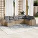 Maison Exclusive - Ensemble de meubles de jardin 8 pièces avec canapé et coussins, beige, en polyrotin