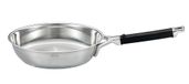 RÖSLE SILENCE PRO koekenpan, hoogwaardige roestvrijstalen koekenpan voor perfect aanbraden van steaks en meer, Ø 20 cm, zilver, 18/10 roestvrij staal