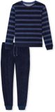 Schiesser Pyjama lang Gestreept Blauw Heren XXL