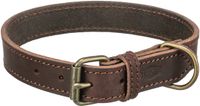 Trixie Rustic Vetleer Halsband Hond Donkerbruin