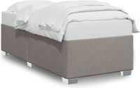 vidaXL Bedframe zonder matras, taupe, 90x200 cm, stof