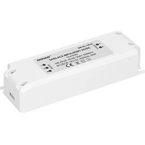 Orno ZL-1616 LED Transformator 12v (6W-50W) - Voor G4 MR11 MR16 GU5.3 LED lamp of Light Strip Driver - IP20 (50W)
