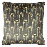 furn. Blauweregen polyester gevuld kussen, houtskool, 50 x 50 cm