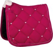 HKM Zadeldek Sweet Valentine veelzijdig - maat Full - roze-zilver