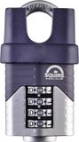 Squire Vulcan Combi 50CS Hangslot Cijferslot Gesloten Beugel Weerbestendig 50mm Grijs/Blauw Gehard Staal 9.5cm 5cm 3cm 0.38kg 10 Jaar Garantie