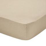 Hoeslaken, Essix - Frisson - Hoeslaken - Katoen - Sesam - 140 x 200 cm