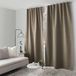 HomeMaison Chambray-effect verduisteringsgordijn Taupe Polyester