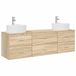 vidaXL Badkamerkastenset 3 st Sonoma Eiken 62,5 x 44,5 x 50 cm