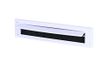 STORMGUARD 06SR0160000W interne brievenbus tochtuitsluiter met borstels en klep - wit PVC