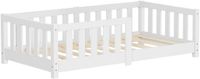 ML-design Kinderbed 70x140 cm wit grenenhout met lattenbodem en uitvalbeveiliging