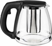 Merkloos Koffiepot - theepot - met filter inzet infuser - 1,2 liter - Zwart
