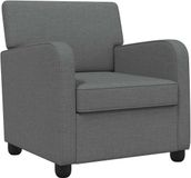 vidaXL Fauteuil Donkergrijs Stof