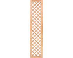 Merkloos Trellis, diagonaal hardhout met lijst H180xB40cm | H180xB180cm glad geschaafd