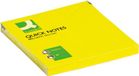 Q-CONNECT Quick Notes, 7.6 x 7.6 cm, 80 vel, neongeel, 6 stuks
