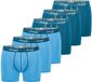sloggi Heren lang short / pant 6 pack Start blauw / lichtblauw Gestreept Katoen/Elastaan XXL
