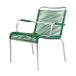 Fiam Mya Lounge Chaise longue vert foncé avec accoudoirs