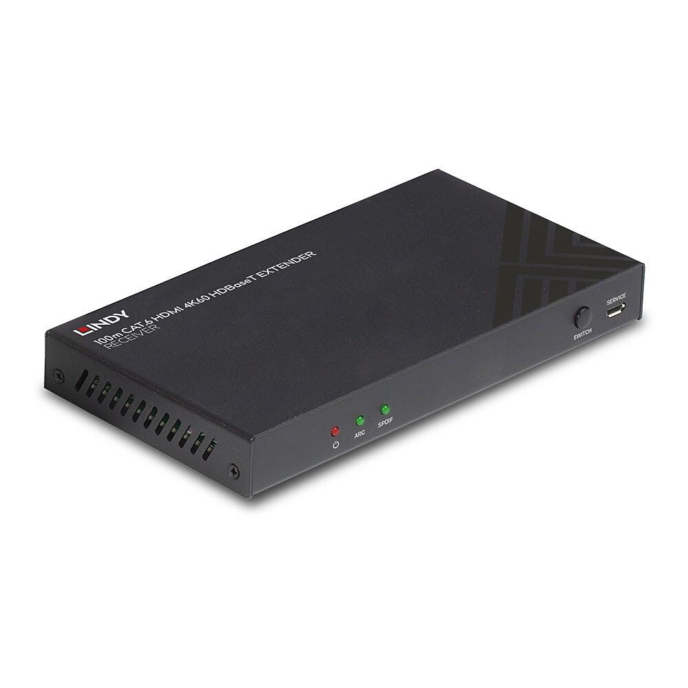 LINDY 38342 AV extender zwart bedraad 3840 x 2160 pixels