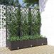 Maison Exclusive - Jardinière avec treillis Noir 120 x 40 x 121,5 cm PP